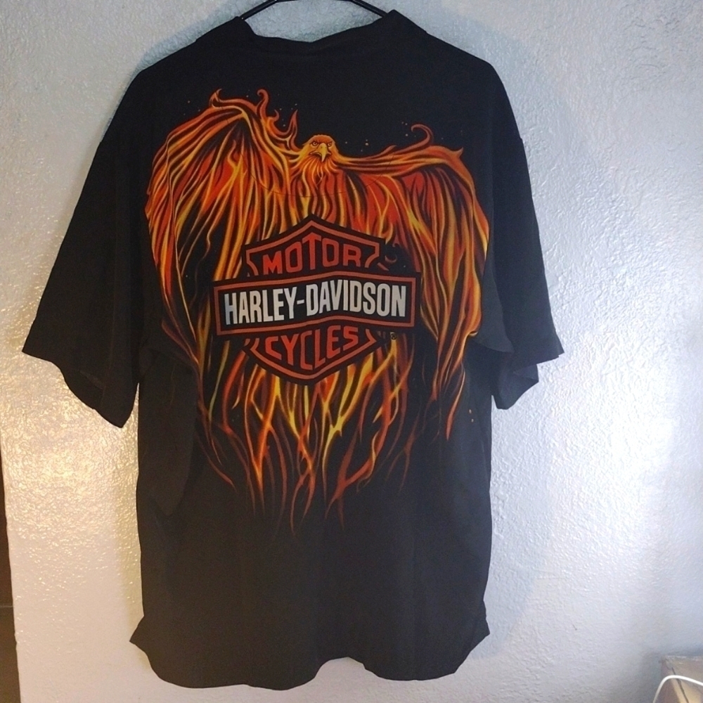 Vintage Harley Davidson with Eagle Design on Back. Flawed L